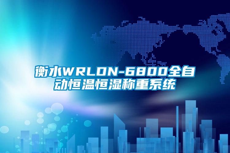 衡水WRLDN-6800全自動恒溫恒濕稱重系統(tǒng)